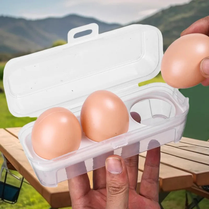 Outdoor Camping Tableware Portable Egg Storage Box Camping Picnic Barbecue Egg Box Travel Kitchen Utensils Camping Equipment