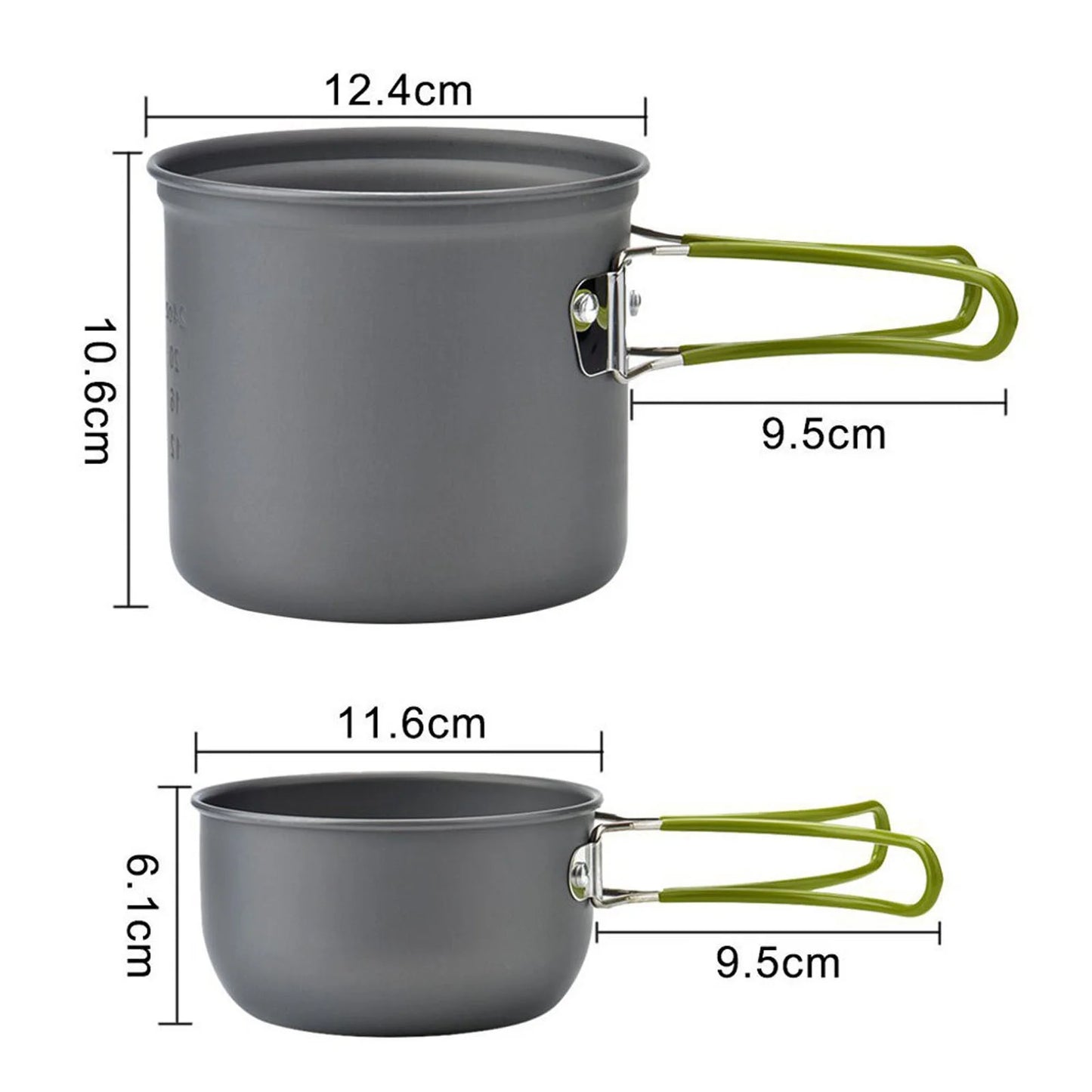 Srstrat 5PC Camping Cookware,Outdoor Portable Camping Pot 1-2 People Wild Picnic Barbecue Tableware Pot Portable Camping Pots and Pans Set for Outdoor Backpacking Camping Hiking Picnic